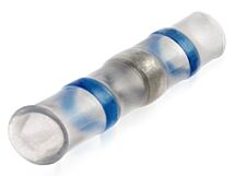 Motocyklowy łącznik termokurczliwy z tuleją cynową niebieski 4,4mm Motocyklowy łącznik termokurczliwy z tuleją cynową niebieski 4,4mm