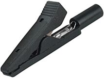 Krokodylek 2mm 10A 60VDC czarny Krokodylek 2mm 10A 60VDC czarny