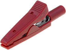 Krokodylek 2mm 10A 60VDC czerwony Krokodylek 2mm 10A 60VDC czerwony