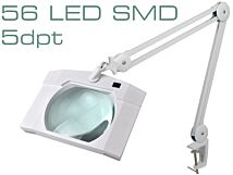 Lupa podświetlana stołowa 5 dioptrii 190x155mm 56 LED SMD 9W Lupa podświetlana stołowa 5 dioptrii 190x155mm 56 LED SMD 9W