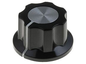 Gałka z kołnierzem bakelit średnica osi 6,35mm fi15,7x11,5mm srebrny Gałka z kołnierzem bakelit średnica osi 6,35mm fi15,7x11,5mm srebrny