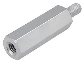 Tulejka dystansowa gwintowana 40mm Gwint wew M6 Gwint zew M6 stal cynkowana Tulejka dystansowa gwintowana 40mm Gwint wew M6 Gwint zew M6 stal cynkowana