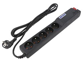 Listwa zasilająca HSK DATA zabezpieczająca Gniazda 5 250VAC 10A Listwa zasilająca HSK DATA zabezpieczająca Gniazda 5 250VAC 10A