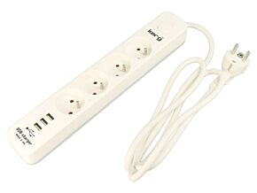 Listwa zasilająca KERG zabezpieczająca Gniazda 4 230VAC 16A szary Listwa zasilająca KERG zabezpieczająca Gniazda 4 230VAC 16A szary