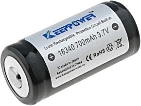 Akumulator Li-Ion 16340(1/2A) 3,7V/650mAh fi16x34,7mm Akumulator Li-Ion 16340(1/2A) 3,7V/650mAh fi16x34,7mm