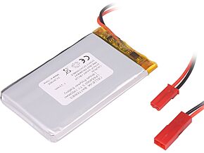 Akumulator Li-Po 3,7V 1950mAh z przewodami 6,5x40x60mm Akumulator Li-Po 3,7V 1950mAh z przewodami 6,5x40x60mm