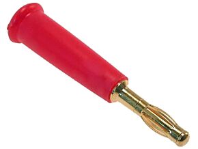 Wtyk bananowy 4mm 60VDC czerwony Śr.przew.maks:5mm Wtyk bananowy 4mm 60VDC czerwony Śr.przew.maks:5mm