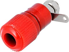 Gniazdo bananowe 4mm 60VDC czerwony Gniazdo bananowe 4mm 60VDC czerwony