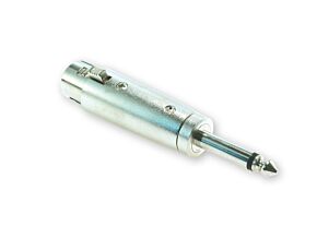Przejście wtyk Jack 6,3mm mono – gniazdo XLR 3pin Przejście wtyk Jack 6,3mm mono – gniazdo XLR 3pin
