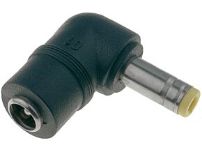 Adapter; Wyj:5,5/2,5; Wtyczka: kątowa; Wej:5,5/2,1 Adapter; Wyj:5,5/2,5; Wtyczka: kątowa; Wej:5,5/2,1