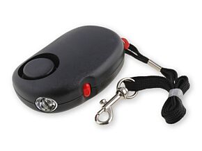 Kieszonkowy alarm osobisty z latarką czarny Kieszonkowy alarm osobisty z latarką czarny