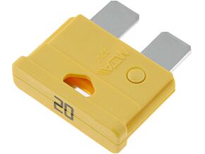 Bezpiecznik samochodowy 19mm 20A żółty Bezpiecznik samochodowy 19mm 20A żółty
