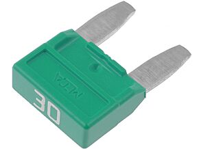 Bezpiecznik samochodowy mini 11,9mm 30A zielony Bezpiecznik samochodowy mini 11,9mm 30A zielony