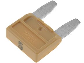 Bezpiecznik samochodowy mini 11,9mm 5A jasno brązowy Bezpiecznik samochodowy mini 11,9mm 5A jasno brązowy