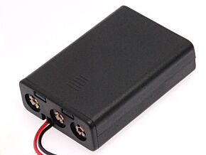 Zamykany pojemnik na 3 baterie R03 z przewodami Zamykany pojemnik na 3 baterie R03 z przewodami