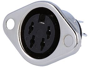 Gniazdo DIN 4pin 216° żeńskie proste lutowanie Gniazdo DIN 4pin 216° żeńskie proste lutowanie
