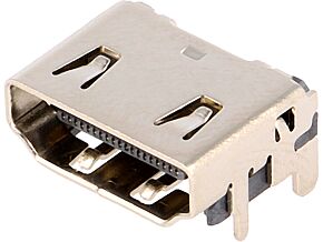 Złącze CONNFLY HDMI gniazdo 19pin gold flash SMT kątowe 90° Złącze CONNFLY HDMI gniazdo 19pin gold flash SMT kątowe 90°