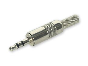 Wtyk Jack 3,5mm stereo z osłoną kabla metalowy Wtyk Jack 3,5mm stereo z osłoną kabla metalowy