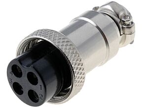 Wtyk żeński mikrofonowy 4PIN na przewód prosty Wtyk żeński mikrofonowy 4PIN na przewód prosty