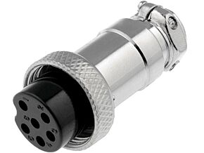 Wtyk żeński mikrofonowy 6PIN na przewód prosty Wtyk żeński mikrofonowy 6PIN na przewód prosty