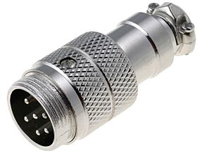 Wtyk męski mikrofonowy 6PIN na przewód prosty Wtyk męski mikrofonowy 6PIN na przewód prosty