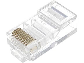 Wtyk RJ45 8p/8c z zaciskiem na kabel płaski i linkę Wtyk RJ45 8p/8c z zaciskiem na kabel płaski i linkę