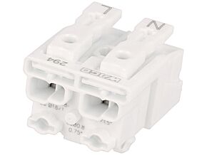 Złączka: instalacyjna; tory:2; 0,5÷2,5mm2; wciskany; 24A; 500V Złączka: instalacyjna; tory:2; 0,5÷2,5mm2; wciskany; 24A; 500V