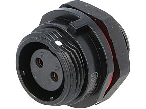 Gniazdo żeńskie WEIPU SP13 2PIN IP68 lutowanie 250V na panel Gniazdo żeńskie WEIPU SP13 2PIN IP68 lutowanie 250V na panel