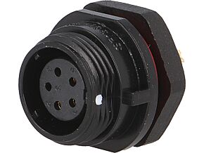 Gniazdo żeńskie WEIPU SP13 5PIN IP68 5A lutowanie 180V na panel Gniazdo żeńskie WEIPU SP13 5PIN IP68 5A lutowanie 180V na panel