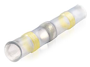 Motocyklowy łącznik termokurczliwy z tuleją cynową żółty 5,8mm Motocyklowy łącznik termokurczliwy z tuleją cynową żółty 5,8mm