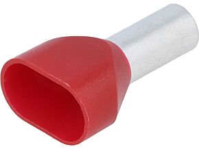 Końcówka tulejkowa izolowana, podwójna miedź 10mm2 12mm Końcówka tulejkowa izolowana, podwójna miedź 10mm2 12mm
