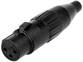 Wtyk XLR żeński 3pin profesjonalny firmy AMPHENOL Wtyk XLR żeński 3pin profesjonalny firmy AMPHENOL