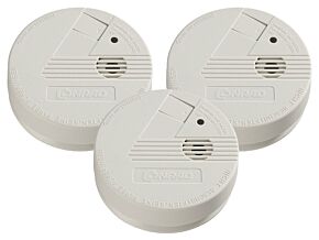 Zestaw trzech fotoelektrycznych czujników dymu Zestaw trzech fotoelektrycznych czujników dymu