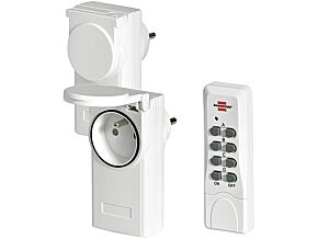 Zestaw 2 gniazd sieciowych Brennenstuhl sterowanych pilotem IP44 Zestaw 2 gniazd sieciowych Brennenstuhl sterowanych pilotem IP44