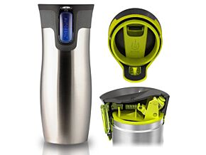 Kubek termiczny stalowy Contigo West Loop 470ml srebrny Kubek termiczny stalowy Contigo West Loop 470ml srebrny