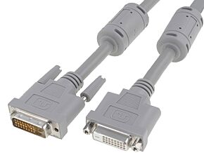 Kabel wtyk DVI-D męski - wtyk DVI-D żeński 2m Kabel wtyk DVI-D męski - wtyk DVI-D żeński 2m