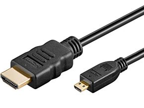 Kabel HDMI 1.4 GOOBAY HDMI micro wtyk / HDMI wtyk 3m czarny Kabel HDMI 1.4 GOOBAY HDMI micro wtyk / HDMI wtyk 3m czarny