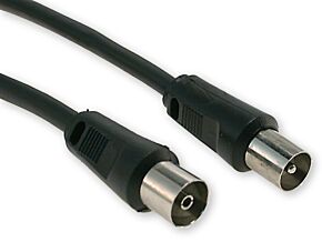 Kabel koncentryczny wtyk i gniazdo proste 1,5m czarny Kabel koncentryczny wtyk i gniazdo proste 1,5m czarny