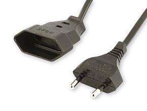 Przedłużacz sieciowy 2m z wtykiem i gniazdem płaskim Przedłużacz sieciowy 2m z wtykiem i gniazdem płaskim