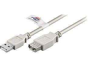 Kabel USB 2.0 GOOBAY USB A gniazdo - USB A wtyk 1,8m szary Kabel USB 2.0 GOOBAY USB A gniazdo - USB A wtyk 1,8m szary