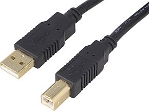 Kabel USB 2.0 BQ CABLE USB A wtyk - USB B wtyk złocony 1,8m czarny Kabel USB 2.0 BQ CABLE USB A wtyk - USB B wtyk złocony 1,8m czarny
