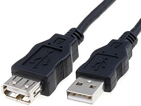 Kabel 1.8m USB 2.0 wtyk męski A – wtyk żeński A Kabel 1.8m USB 2.0 wtyk męski A – wtyk żeński A