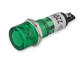 Kontrolka miniaturowa zielona FLUO 230V średnica 10,5mm Kontrolka miniaturowa zielona FLUO 230V średnica 10,5mm