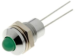 Kontrolka LED wypukła bez rezystora fi 5mm zielona Kontrolka LED wypukła bez rezystora fi 5mm zielona