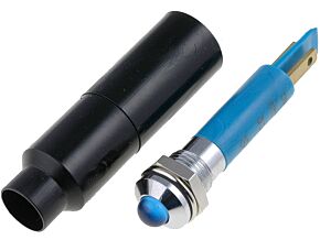 Kontrolka LED wypukła metalowa 230VAC fi 5mm niebieska Kontrolka LED wypukła metalowa 230VAC fi 5mm niebieska