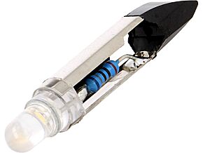 Lampka LED telefoniczna biała T6,8 24VDC 24VAC Lampka LED telefoniczna biała T6,8 24VDC 24VAC