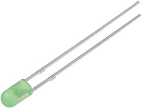 LED 3mm zielony 10-15mcd 30° Czoło wypukłe bez kołnierza LED 3mm zielony 10-15mcd 30° Czoło wypukłe bez kołnierza