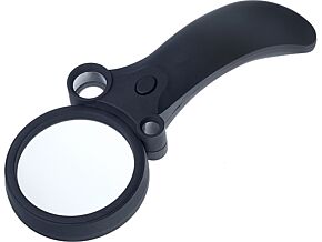 Lupa gumowana podświetlana 70mm x2,5 (x25/x55) 4LED/UV Lupa gumowana podświetlana 70mm x2,5 (x25/x55) 4LED/UV