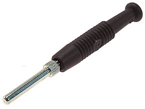 Wtyk bananowy 2mm 6A/60VDC czarny Wtyk bananowy 2mm 6A/60VDC czarny