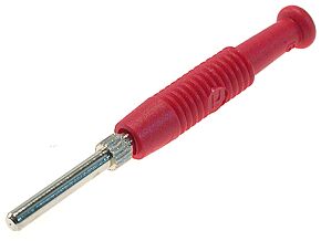 Wtyk bananowy 2mm 6A/60VDC czerwony Wtyk bananowy 2mm 6A/60VDC czerwony